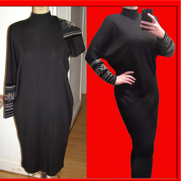 New Vintage LIZ CLAIBORNE Sweater Dress M/L 8-12 - Picture 1 of 8